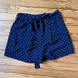 She + Sky Navy Polka Dot High Waist Shorts